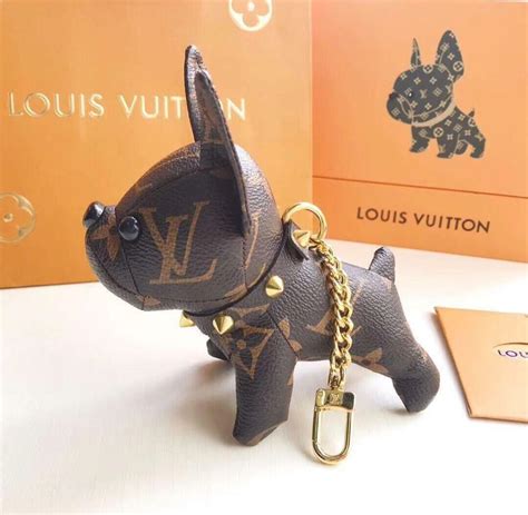 louis vuitton dog keychain authentic.